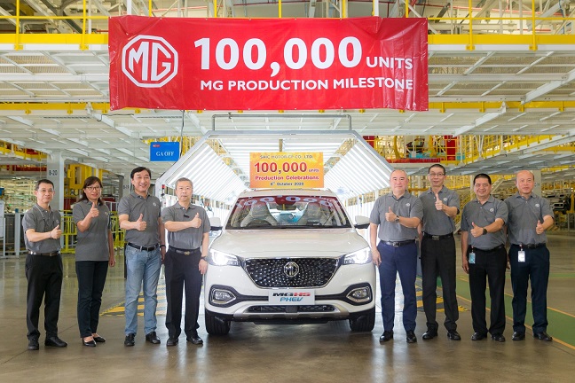  เอ็มจี ฉลองยอดการผลิตรถยนต์ในประเทศไทย ครบ 100,000 คัน  ตอกย้ำภาพโรงงานศูนย์กลางการผลิตรถยนต์พวงมาลัยขวาของอาเซียน