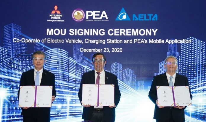 กฟภ.จับมือ มิตซูบิชิ มอเตอร์ส ประเทศไทย และเดลต้า ยกระดับการชาร์จรถยนต์ไฟฟ้าทั่วไทย เพิ่มทางเลือกใหม่ให้ผู้ขับขี่ทั่วประเทศ