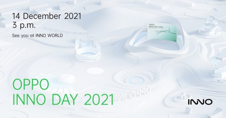 OPPO ประกาศเตรียมจัดงาน OPPO INNO DAY 2021 ‘Reimaging the Future’  ในวันที่ 14-15 ธันวาคมนี้ พร้อมพบกับ OPPO INNO WORLD  งานจัดแสดงออนไลน์ครั้งแรกของ OPPO
