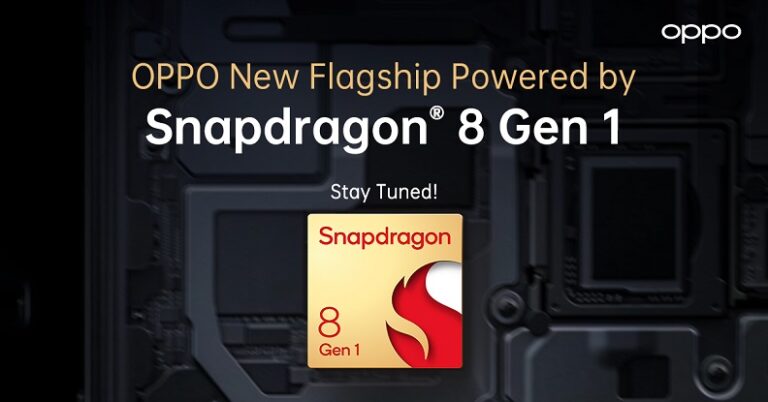 OPPO เตรียมเปิดตัวสมาร์ทโฟนแฟลกชิป  โดยจะเป็นหนึ่งในแบรนด์แรกที่ได้ใช้ชิปประมวลผล the Premium Snapdragon® 8 Gen 1
