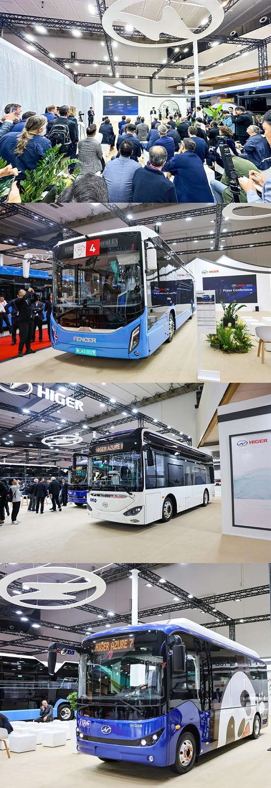 ไห่เก๋อเปิดตัวรถบัสไฟฟ้า 100% สามรุ่น ที่งาน Busworld 2023