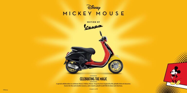 Vespa เปิดตัว Disney Mickey Mouse Edition by Vespa คอลแลปจากสองสุดยอดแบรนด์ที่เป็นขวัญใจคนทั้งโลก ¬¬¬